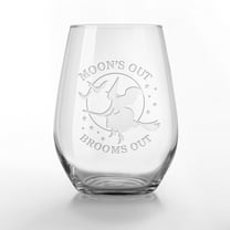 Creative Products Moon's Out Brooms Out 15 oz. Engraved Stemless Wine Glass