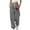 Gray, variant on SnZhen Long Pants for Women Leisure Comfy Women Fashion Color Blocked Printed Drawstring Pants Gray S