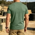 thumbnail image 5 of Mens Loose Fit Tactical T-Shirts Crew Neck Quick Dry Polyester Hook Loop Patch Breathable Short Sleeve Outdoor, Mint Green, 3XL, 5 of 6