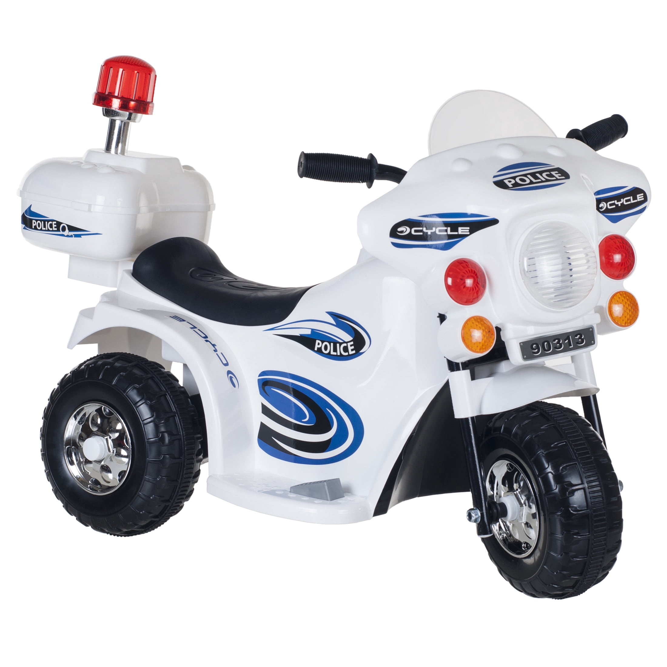 Lil' Rider 3-Wheel Kids Motorcycle with Police Decals - For Ages 3 to 6