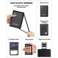 thumbnail image 4 of Funda para pasaporte Stouchi AirTag con RFID, piel sintética, color negro, 4 of 7