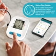 thumbnail image 4 of Monitor de presión arterial de brazo Homedics Serie 500 con Bluetooth para uso doméstico, guía de voz, medición inteligente, detección de latidos irregulares, 2 usuarios, 120 memorias cada uno, 4 of 5