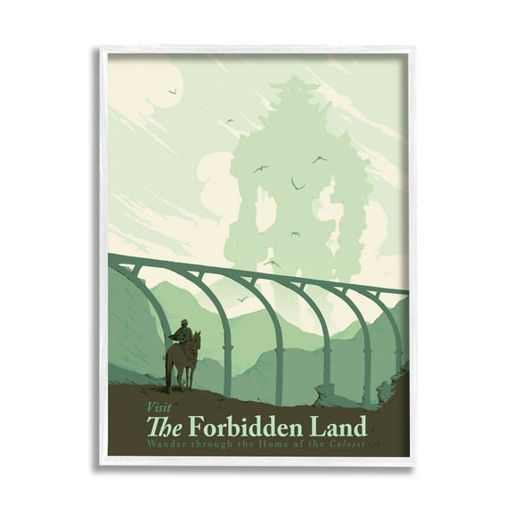 Stupell Industries Forbidden Land Intense Landscape Fantasy Graphic Art White Framed Art Print Wall Art, Design by Matheus Lopes Castro