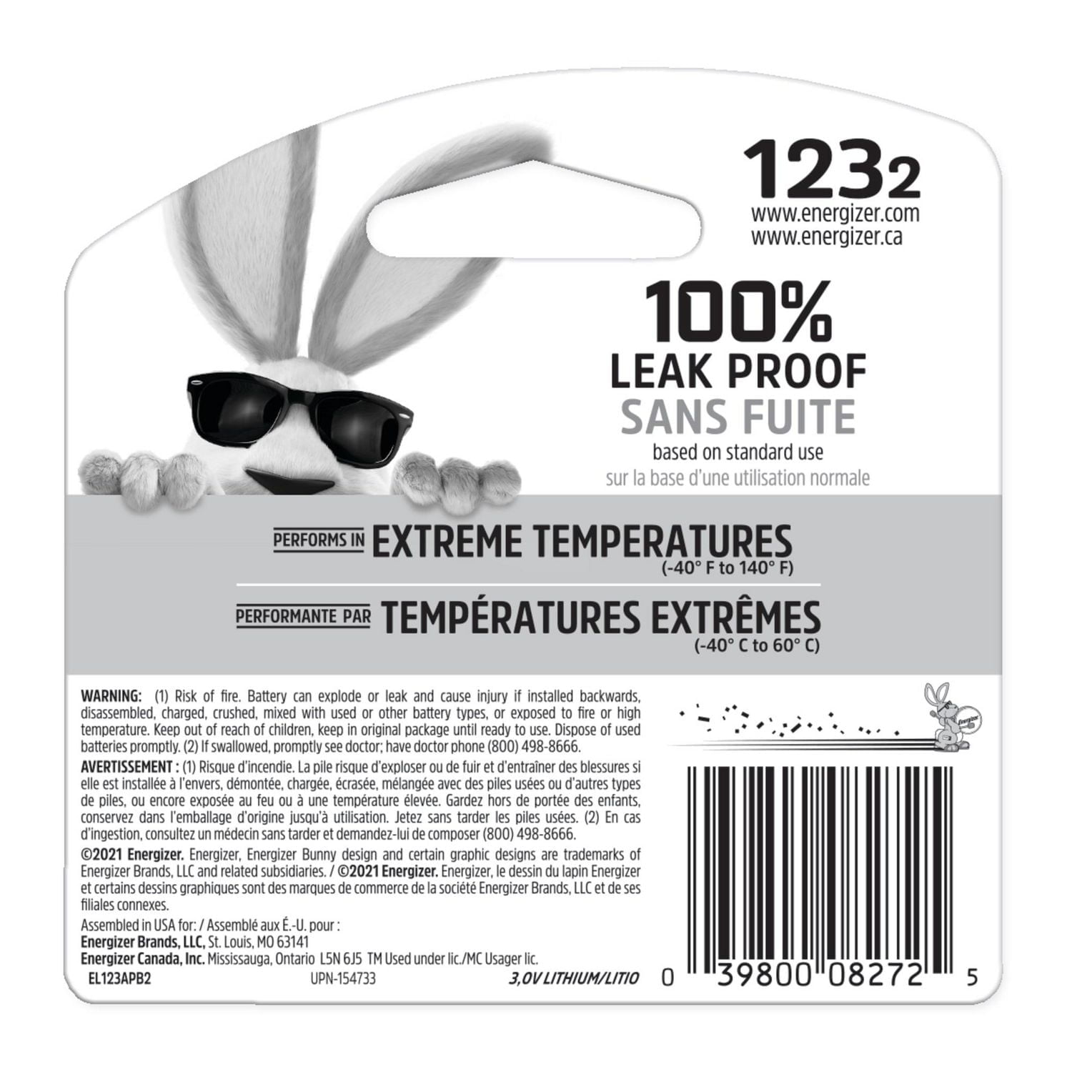 Energizer 123 Lithium Batteries (2 Pack), 3V Photo Batteries, Lithium Batteries 3V Batteries