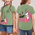 thumbnail image 3 of Gibobby Blusas Elegantes Mamá, la camisa para niños pequeños, niñas, último nervio, regalo del día de las madres, camisa de moda sólida para niños, camiseta para niños （Verdinegro， 9-10 Años), 3 of 5