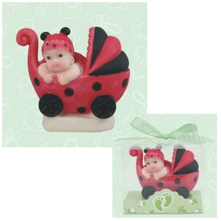 Ladybug Baby Carriage Figurine Party Favor (1 ct)