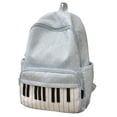 thumbnail image 2 of 2PC Piano Backpack Whimsical Twee Backpack with Polka Dot Pattern Cute Bookbag Medium Daypack Cutecore Supplies for Campus Daily Commute Work Travel, 2 of 6