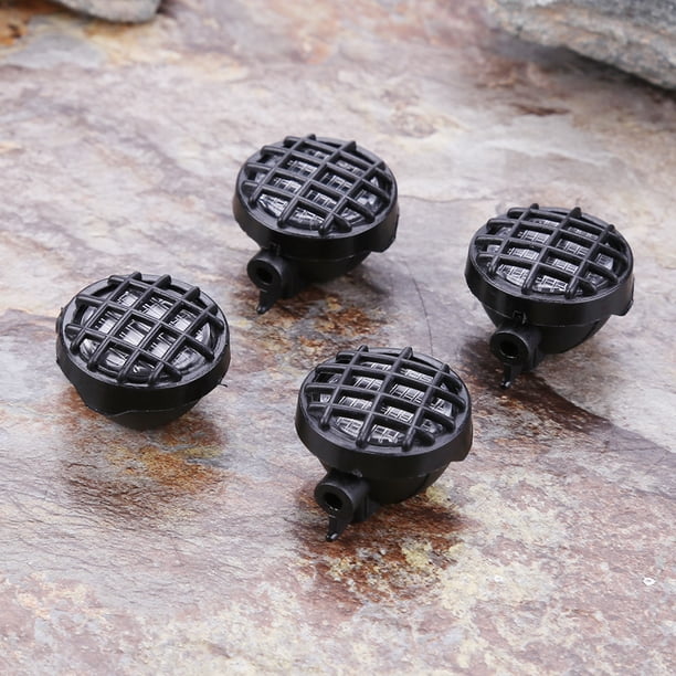 4pcs RC Car LED Light Cover Pantalla para 1:10 Tamiya HSP (Round Black)
