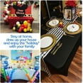thumbnail image 3 of Spandex Tablecloths For 4 Ft Home Rectangular Table Fitted Stretch Table Cover Polyester Tablecover Table Toppers -Black -6 Ft, 3 of 6