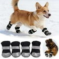 thumbnail image 1 of Breathable Reflective Dog Shoes Protector Boots For Small Medium Outdoor Hot Pavement Rain Activities 4 Pack 4PCS, 1 of 5