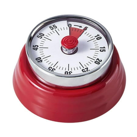 

Mechanical Timer Stainless Steel Visual Countdown Timer 60 Minutes Electronic Timer for Cooking Classroom Game Study Office Magnetic Alarm Clock with Alarm Sound C9X6