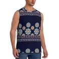 thumbnail image 2 of Kdxio Blue Mandala for Men's Muscle T-shirt,Sleeveless for Workout Running Athletic Gym Lounge Casual, 2 of 7