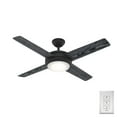 thumbnail image 4 of Hunter - Marconi Indoor Ceiling Fan With Light, Wall Control, 52-inch, Matte Black, Transitional-style, 3-speed WhisperWind Motor, 50849, for Living Rooms, Bedrooms, 4 of 14