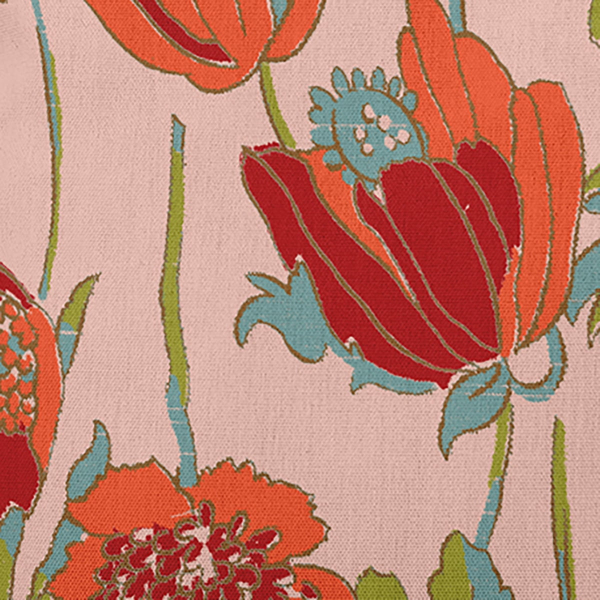 18"x18" Simply Daisy Bold Flower Garden Poly Accent Pillow, Red Qty 1