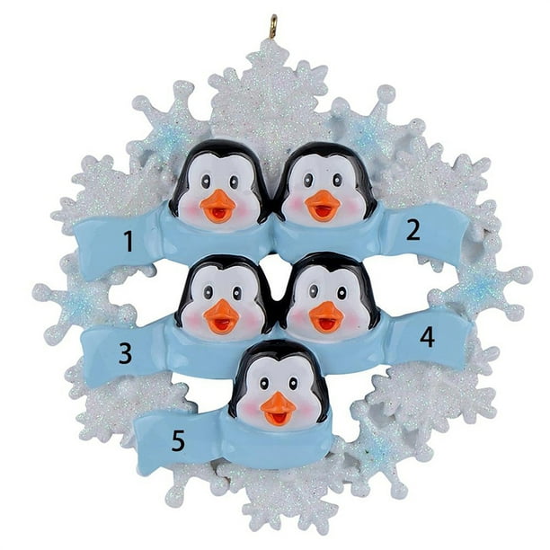 Personalizado Familia De Adorno Para Árbol De Navidad Lindo Pingüino Vacaciones Invierno Regalo Año Duradero Familia Colgantes Decoración 2021 Pingüino Minnieouse HA040061-03