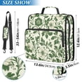 thumbnail image 2 of FORMRS Zipper Binder with Shoulder Strap 2-inch Ring 500 Sheet Capacity File Bag, Green Floral, 2 of 5