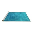 thumbnail image 2 of Ahgly Company Machine Washable Indoor Square Persian Turquoise Blue Bohemian Area Rugs, 4' Square, 2 of 4