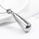 thumbnail image 4 of Collar de botella de perfume en forma de gota de acero inoxidable para hombres y mujeres Botella de aceite esencial de acero de titanio Cadena de suéter Colgante conmemorativo de urna para mascotas Feliz Sencillez, 4 of 5