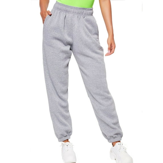 Women's Cinch Bottom Sweatpants Pockets High Waist Sporty Gym Athletic Fit Jogger Pants Lounge Trousers