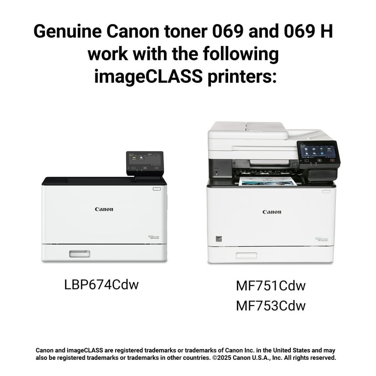 Canon Genuine Toner Cartridge 069 Black, High-Quality