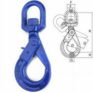 Stainless Steel Safety Hook Swivel Lifting Hook Steel Self Locking Swivel  Eye Hook Lifting Hooks with Latch Working Tension 1.12T