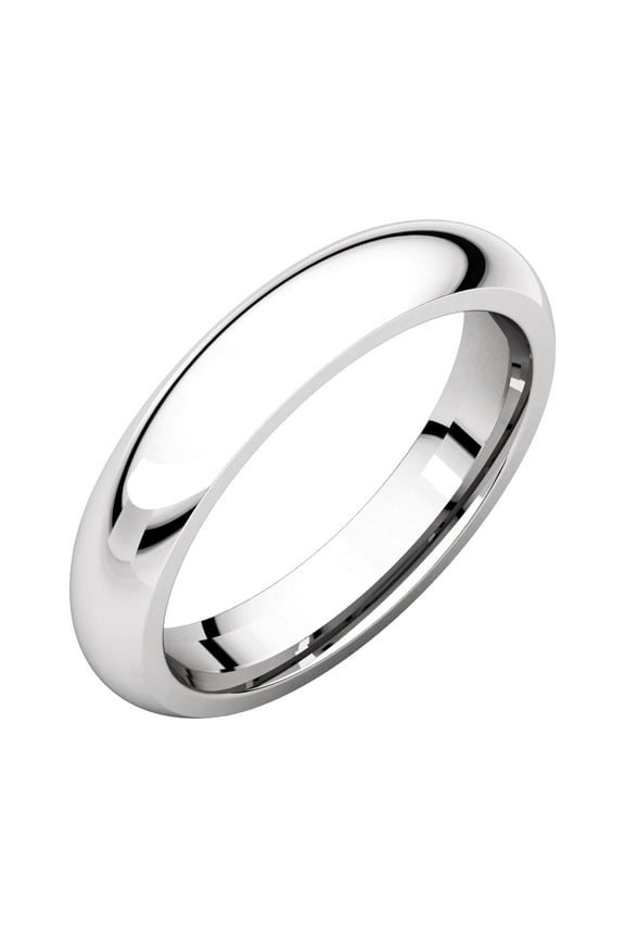 Platinum 4mm Comfort Fit Wedding Ring Band Size 7.5