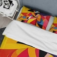 thumbnail image 4 of Designart "Art Deco-Inspired Portrait of a Woman I" Woman Pop Art Bedding Covert Set - Glam Yellow Fashion Bed Set With 1 Sham, 4 of 6