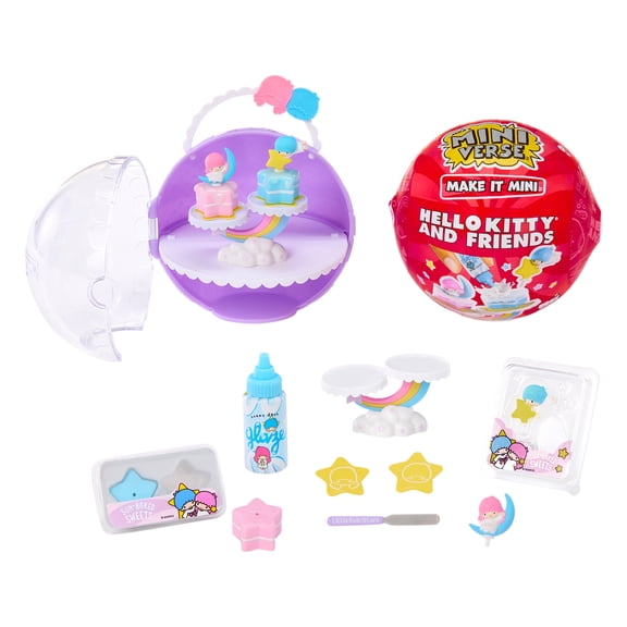 MGA's Miniverse Make It Mini Hello Kitty and Friends Series 4, Mini Collectibles, Retro Stationery & Food Replicas, Sanrio Characters, Ages 8 