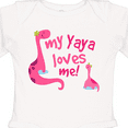 thumbnail image 4 of Inktastic My Yaya Loves Me Granddaughter Dinosaur Girls Long Sleeve Baby Bodysuit, 4 of 5