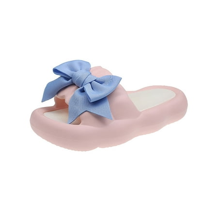 

Crocowalk Women Slide Sandals Non-slip Bath Slippers Summer Beach Soft Sandal Ladies Casual Shoes Indoor Outdoor Comfort Waterproof Footbeds Pink 5.5-6