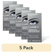 (5 pack) LUMIFY Redness Reliever Eye Drops, Brimonidine Tartrate 0.025%, Works in 1 Minute, Lasts up to 8 Hours, Sterile, 0.08 FL OZ