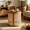 Ochre, variant on Homy Casa Round Rattan Side Table, 15.7 in Brown End Table with Removable Lid Storage for Living Room