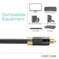 FosPower (10 Feet) 24K Gold Plated Toslink Digital Optical Audio Cable (S/PDIF) [Zero RFI