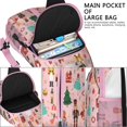thumbnail image 4 of Sling Backpack,Pink Christmas Nutcracker Pattern Crossbody Bag with Water Bottle Holder,Waterproof Sling Bag for Men/Women with Chest Phone Holder for Hiking,Travel, 4 of 6