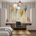 thumbnail image 5 of Vintage Hot Air Balloon Kitchen Curtains 63 Inch Length, Modern Balloon Floating Grommet Top Bedroom Living Room Curtains, Light Filtering Cafe Curtain Drapes 2 Panels Set 84''x63'', 5 of 9