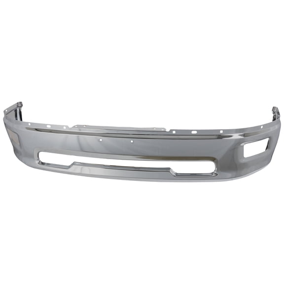 Bumper Compatible with RAM 1500 P/U 2009-2012 Chrome with Rectangular Fog Light Holes