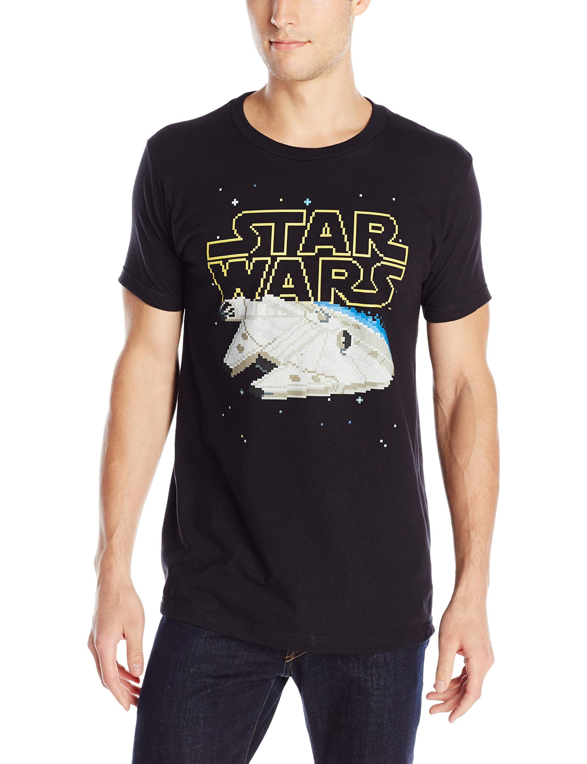 Star Wars Falcon Squared Men's T-Shirt - Black Logo Tee For Movie Fans