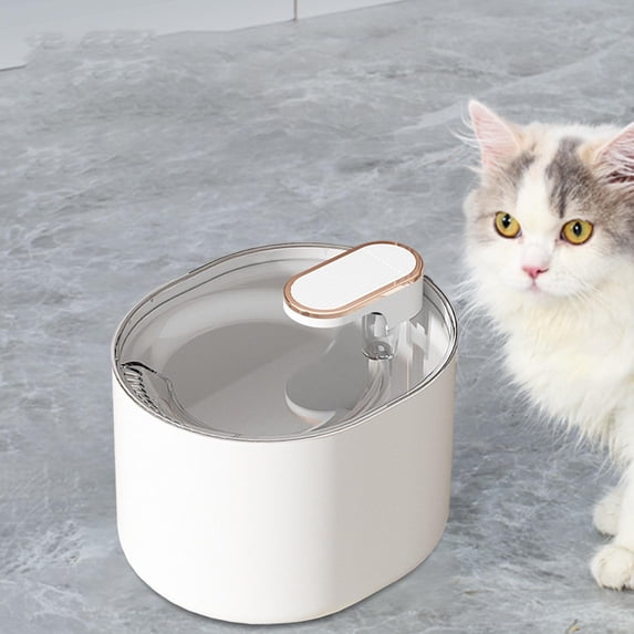 Automatic Cat Water Fountain, Water Dispenser, Night Light USB Quiet 3L Drinking Fountain for Kitten, Pet Supplies White