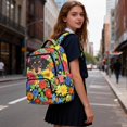 thumbnail image 4 of KUIFORTI Flower Dog Girls Backpack Kids School Bag Cute Bookbag Comfortable with Adjustable Straps Multiple Storage Pockets for Elementary Middle, 4 of 7
