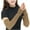Khaki6, variant on Jalioing Women's Winter Knit Arm Warmer Soft Warm Thumb Hole Long Fingerless Gloves Solid Color Glove Mittens