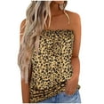 thumbnail image 2 of Teissuly Women's Casual Print Sleeveless Tube Top T-Shirt Blouse Tops, 2 of 5