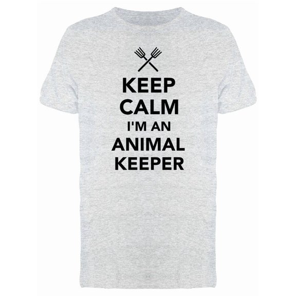 Keep Calm Animal Keeper Graphic Tee Men's -Image by Shutterstock