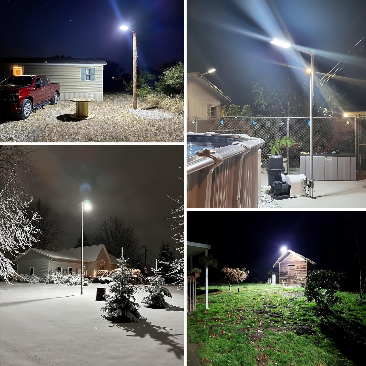 Hoodink Solar Street Light Outdoor, Motion Sensor LED Light, IP65 Waterproof, Dusk to Dawn with Remote Control