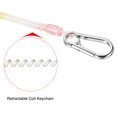 thumbnail image 4 of Uxcell Retractable Coil Spring Keychain Clasp with Big Key Ring 360mm, 1 Pack Plastic Spiral Stretchy Cord, Yellow Pink, 4 of 5