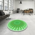 thumbnail image 4 of Ahgly Company Machine Washable Indoor Rectangle Transitional Green Area Rugs, 3' x 5', 4 of 7