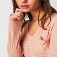 thumbnail image 4 of Women‘s Causal T-Shirt V Neck Long Sleeve Loose Fit Tops Solid Color Blouse Basic Tees, 4 of 5