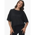 thumbnail image 5 of Women's Oversized T Shirts Summer Short Sleeve Loose Fit Casual Crewneck Plain Tops, 5 of 6