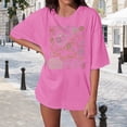 thumbnail image 2 of Womens Tops Casual T Shirts Oversized Loose Short Sleeve Summer Graphic Loose Fit Trendy Outfits, 2 of 4