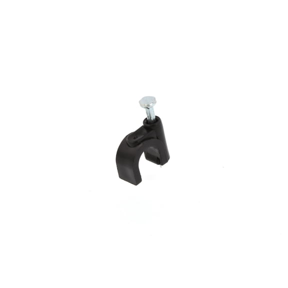 Secure Cable Ties 8mm Black Round Nail Cable Clip - 100 Pack