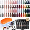 thumbnail image 1 of Kit de gel de uñas Poly Modelones, 133 piezas con 32 colores y lámpara de 8 W, 1 of 9